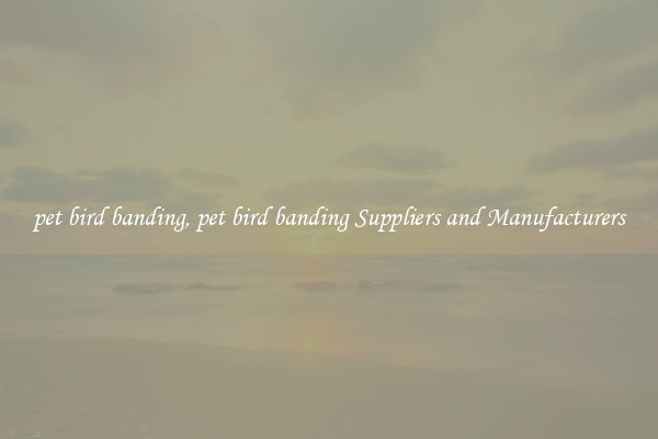 pet bird banding, pet bird banding Suppliers and Manufacturers