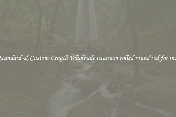 Buy Standard & Custom Length Wholesale titanium rolled round rod for industry