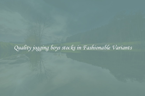 Quality jogging boys stocks in Fashionable Variants
