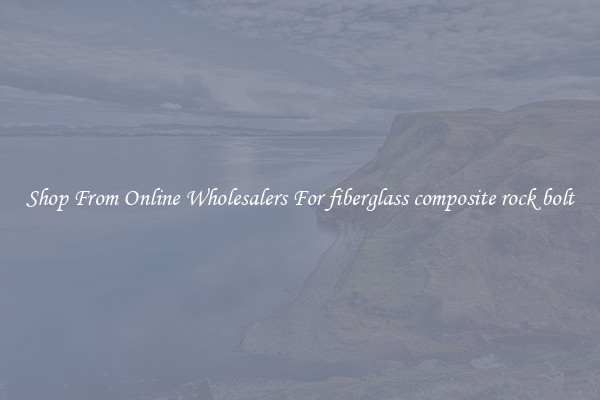 Shop From Online Wholesalers For fiberglass composite rock bolt