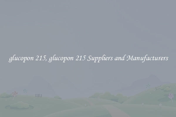 glucopon 215, glucopon 215 Suppliers and Manufacturers