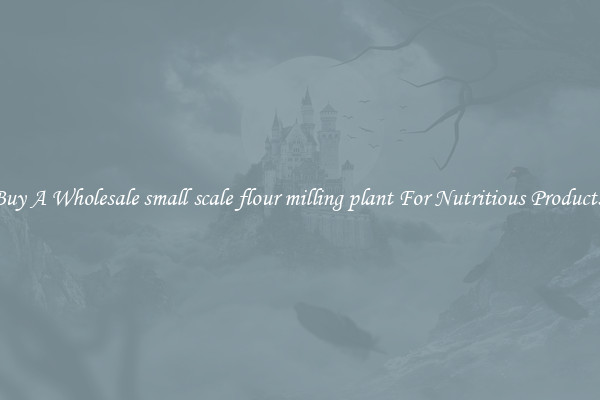 Buy A Wholesale small scale flour milling plant For Nutritious Products.