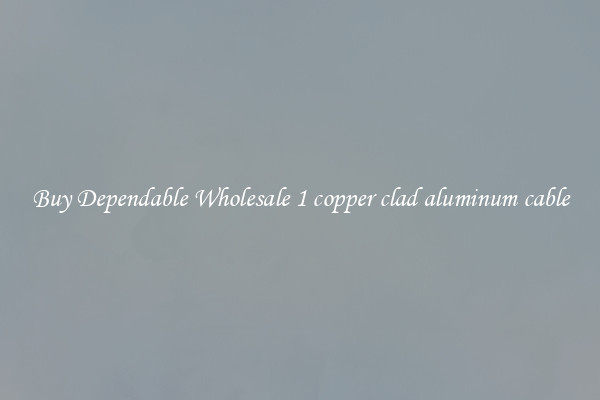 Buy Dependable Wholesale 1 copper clad aluminum cable