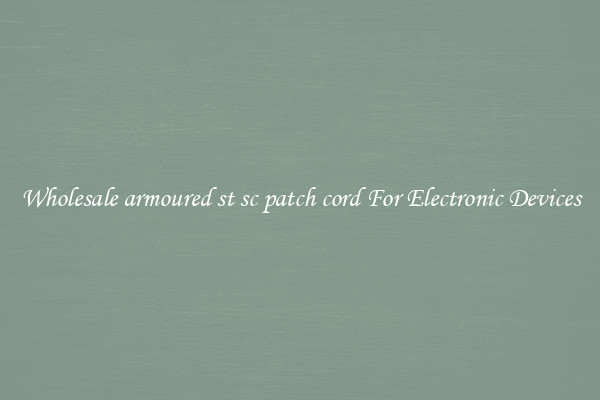 Wholesale armoured st sc patch cord For Electronic Devices